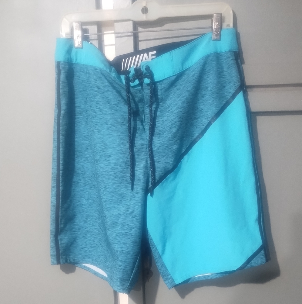 Blue and Teal Board Shorts American Eagle
